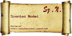 Szentes Noémi névjegykártya